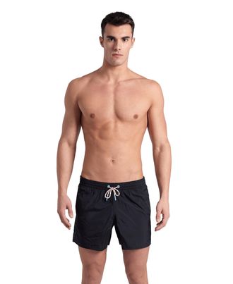 Arena Badeshorts ARENA MENS ARENA SOLID TEAM STRIPE SHORT, Herren, Gr. S, N-Gr, schwarz, Obermaterial: 100% Polyamid, Badehosen Badeshorts