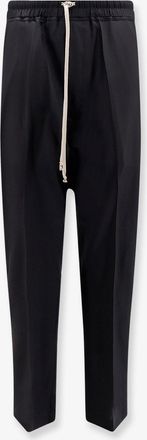 Rick Owens Pantaloni Drawstring Long in lana vergine certificata - RICK OWENS - gender_Man