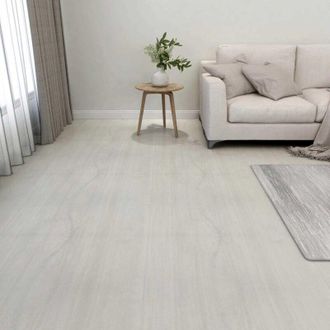 vidaXL vidaXL Tavole per Pavimenti 55 pcs Crema 5,11 m&sup2; PVC