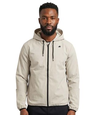 K-Way Beige Zip-Up Hoodie