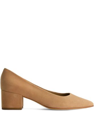 Bernardo Millie pointed-toe block-heel pumps - Brown