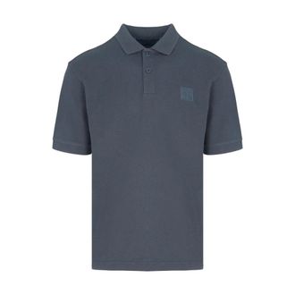 Stone Island Ghost Patch Logo Polo - Heren - Polos - Blauw - L - Katoen - Tops