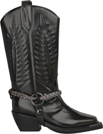 Alma En Pena Geborduurde Halfhoge Laars - Dames - Cowboylaarzen - Grijs - 39 EU - Schoenen
