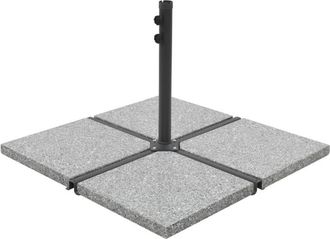 vidaXL Base De Peso De Sombrilla De Granito Cuadrada Gris 25 Kg Vidaxl