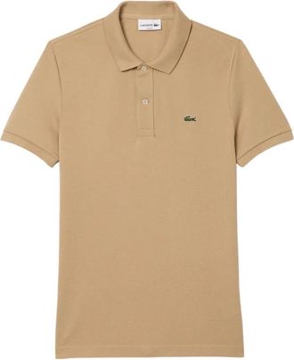 Lacoste Beige Slim Fit Polo Shirt - Heren - Polos - Bruin - M - Katoen - Tops