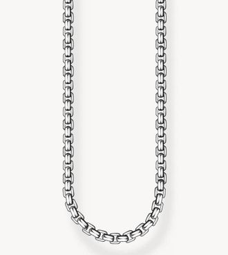 Thomas Sabo Collana a catena veneziana tonalit&agrave; argento e nero