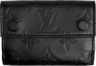 Louis Vuitton Black Noir Leather Wallet (Tri-Fold) (Pre-Owned)