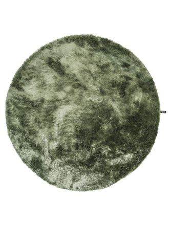 benuta Alfombra pelo largo verde &oslash; 80 redondo