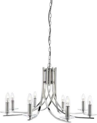 Searchlight Searchlight Ascona - 8 Light Chandelier Satin Silver Finish, E14