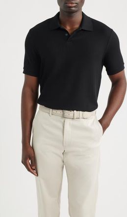 Nordstrom Pima Cotton Piqu&eacute; Polo in Black at Nordstrom, Size Xx-Large