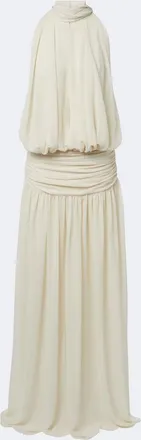 De La Vali Cruz draped chiffon maxi dress