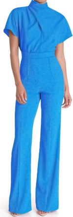 Black Halo Estella Draped Jumpsuit In Blue