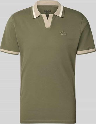 Blend Regular Fit Poloshirt mit Label-Stitching Modell EVO in Oliv, Gr&ouml;&szlig;e 3XL