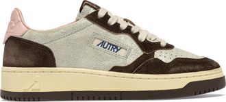 Autry Low-Top Sneakers with Laminated and Suede Leather Accents