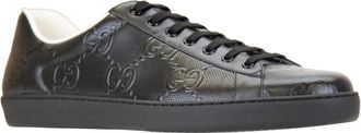 Gucci Ace Sneaker - Heren - Sneakers - Zwart - 46 1/2 EU - Leer - Schoenen
