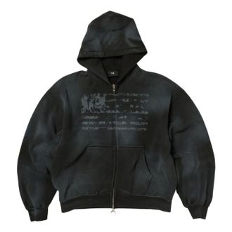 Thug Club Dirty Washed Old Glory Zip-Up Hoodie Black TC26SS1102