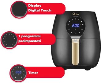 Ardes Freidora Ardes Ar1k33 5l 1450w Sin Aceite Negra