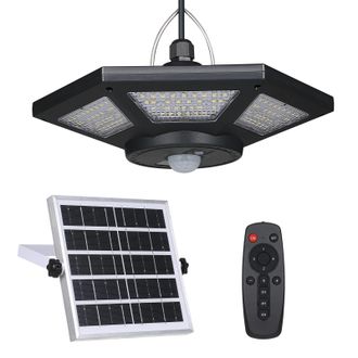 OEM L&aacute;mpara Solar Para Garaje Con 180 Led, Detector De Movimiento, Resistente Al Agua Y Con Mando A Distancia