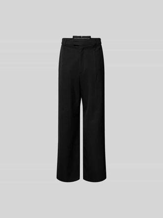 VETEMENTS Straight Fit Hose aus Schurwoll-Mix in Black, Gr&ouml;&szlig;e S