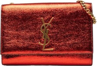 Saint Laurent Pre-owned Kate Crossbody Bag - Dames - Vintage Schoudertas - Rood - ONE Size - Leer - Vintage