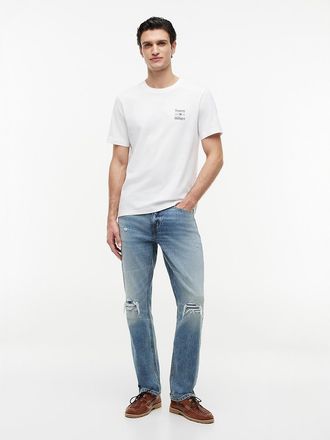 Tommy Hilfiger Mens Straight Jean - Medium Wash Denim - 29W x 30L
