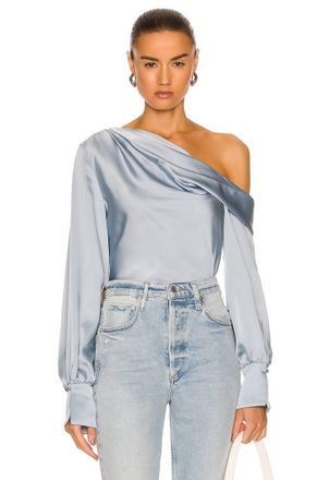 SIMKHAI Alice One Shoulder Top In Cove