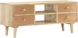 vidaXL Vidaxl - Mueble Para Tv Madera Maciza De Mango 110x30x45 Cm