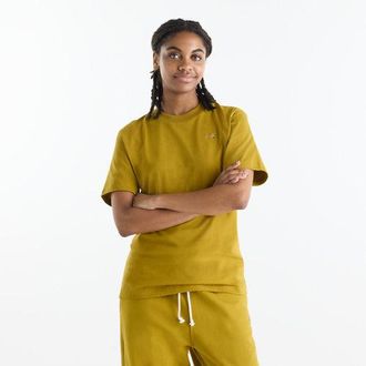 New Balance Mujer Athletics Jersey T-Shirt en Marr&oacute;n, Jersey de algod&oacute;n, Talla 2XL