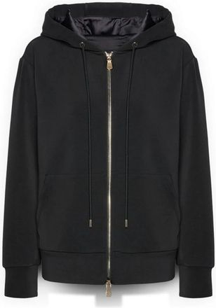 Elena Miro Scuba Fabric Sweatshirt - Dames - Vesten met rits - Zwart - XS - Polyester - Hoodies & sweatvesten