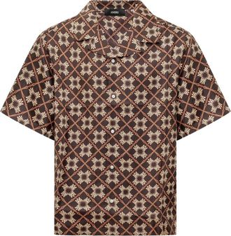 Amiri Brown Relaxed Printed Shirt