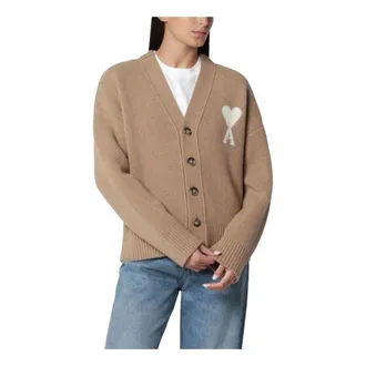 Ami Cardigan Beige UKC365-KN0135-A278