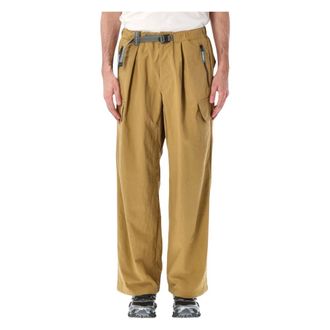 And Wander Wide Trousers, male, Beige, Size: XL Twill Cargo Pant