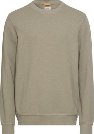 Camel Active Sweatshirt CAMEL ACTIVE, Herren, Gr. 4XL, khaki, Sweatware, Obermaterial: 100% Baumwolle, unifarben, normal h&uuml;ftbedeckend, Rundhals, B&uuml;ndchen, Sweatsh