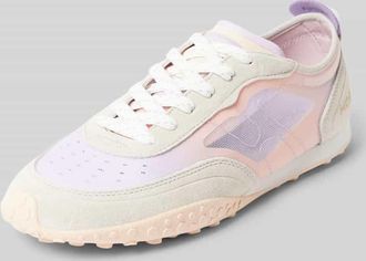 Hoff Ledersneaker mit Label-Print Modell SWALLOW in Taupe, Gr&ouml;&szlig;e 38