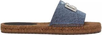 Dolce & Gabbana Slipper & Pantoletten - Dames Flower Power Blauw - Gr. 37 (EU) - in Blau - für Damen