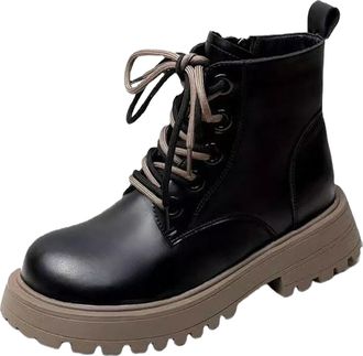 Generic Platform Boots Shoes Outdoor Ski Boots Thickening Snow+Boots (Black, 5.5)