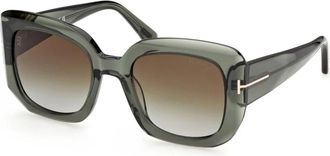 Tom Ford Carla Zonnebril - Dames - Zonnebrillen - Groen - 52 MM - Accessoires