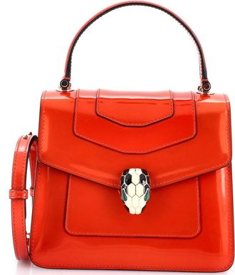 Bulgari Serpenti Top Handle Bag Patent Small