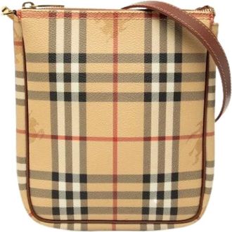 Burberry Pre-owned Cross Body Bags, female, Beige, Size: ONE SIZE Pre-owned Fabric Crossbody Bag