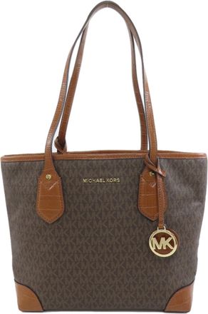 Michael Kors Brown Pvc Tote Bag (Pre-Owned)