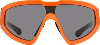 Moncler ML0249 Wrap Shape Sunglasses - Orange