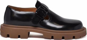 Maison Margiela Ivy Leather Shoes With Buckle Closure And Durable Sole