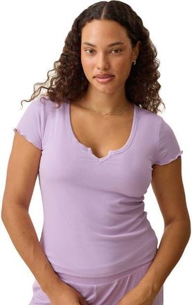 Kindred Bravely Ribbed Modal Notched Nursing T-Shirt in Lavender at Nordstrom, Size X-Large