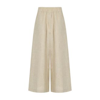 Max Mara Wide Trousers, female, Beige, Size: 2XS Felino Pants