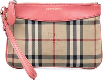 Burberry Pre-owned Burberry Haymarket Check Nylon Peyton Clutch Ladies B5M46CUD1YISFKRA