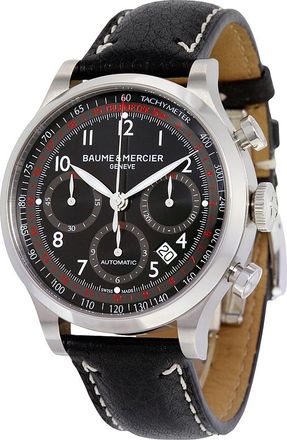 Baume & Mercier Pre-owned Baume et Mercier Capeland Chronograph Automatic Black Dial Mens Watch 10001