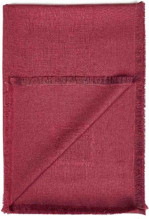 Fendi Womens Shawl Wool-Silk-Cashmere Burgundy Scarf Scarfs