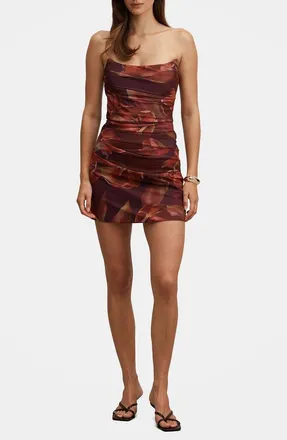 Ever New Zephina Strapless Minidress in Bruny Floral at Nordstrom, Size 14