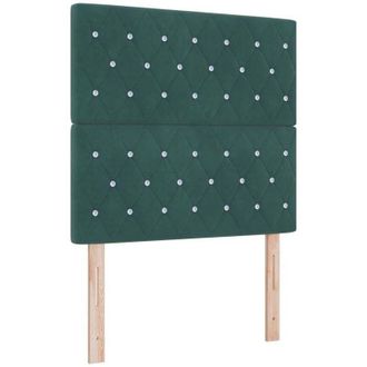 vidaXL Vidaxl - Cama Tipo Box Spring Verde Oscuro 120 X 200 Cm Terciopelo