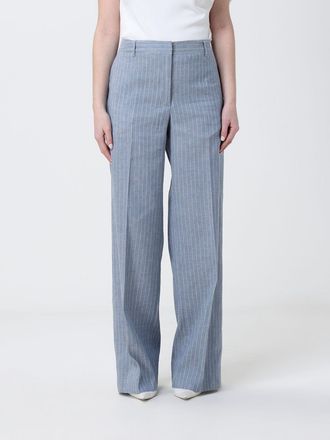 Pantaloni Torino Pantaloni palazzo PT Torino in lino e cotone con motivo gessato